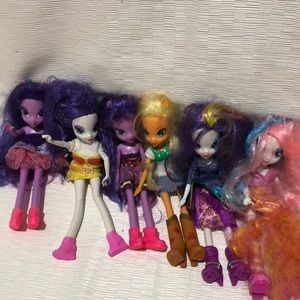 My little pony lot of 6 princess equestrian multicolor